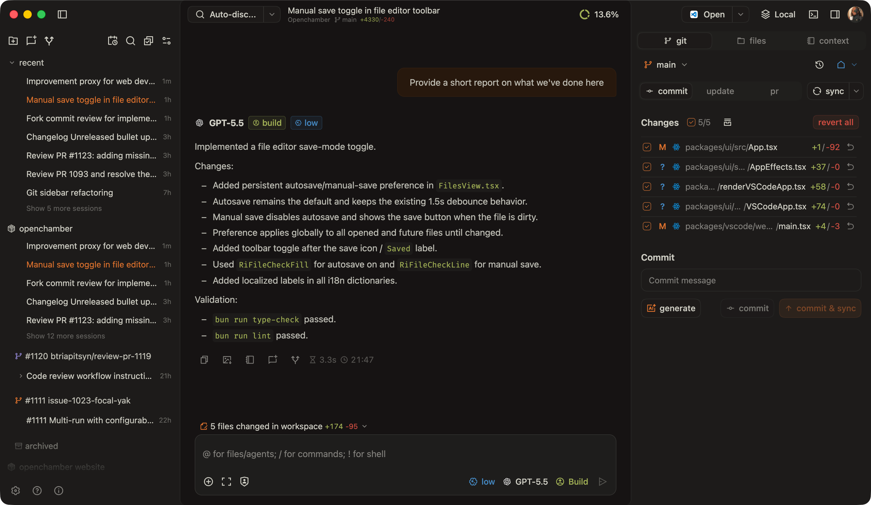 OpenChamber Chat