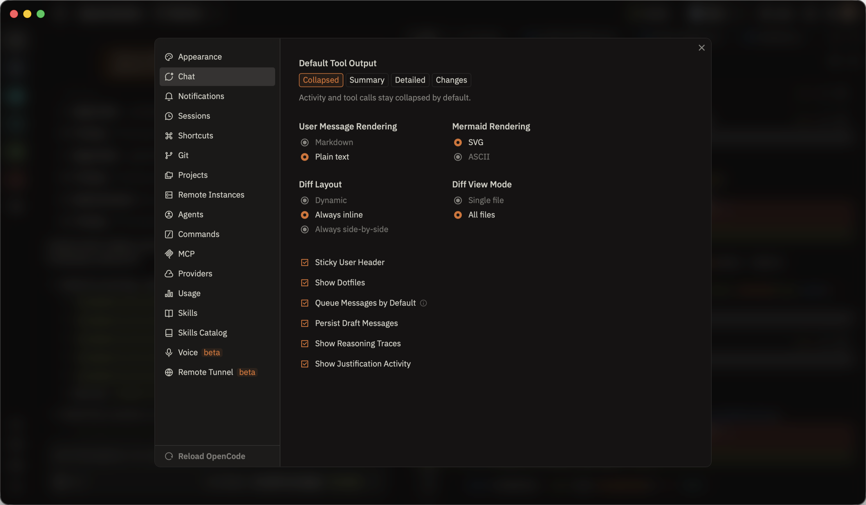 Settings
