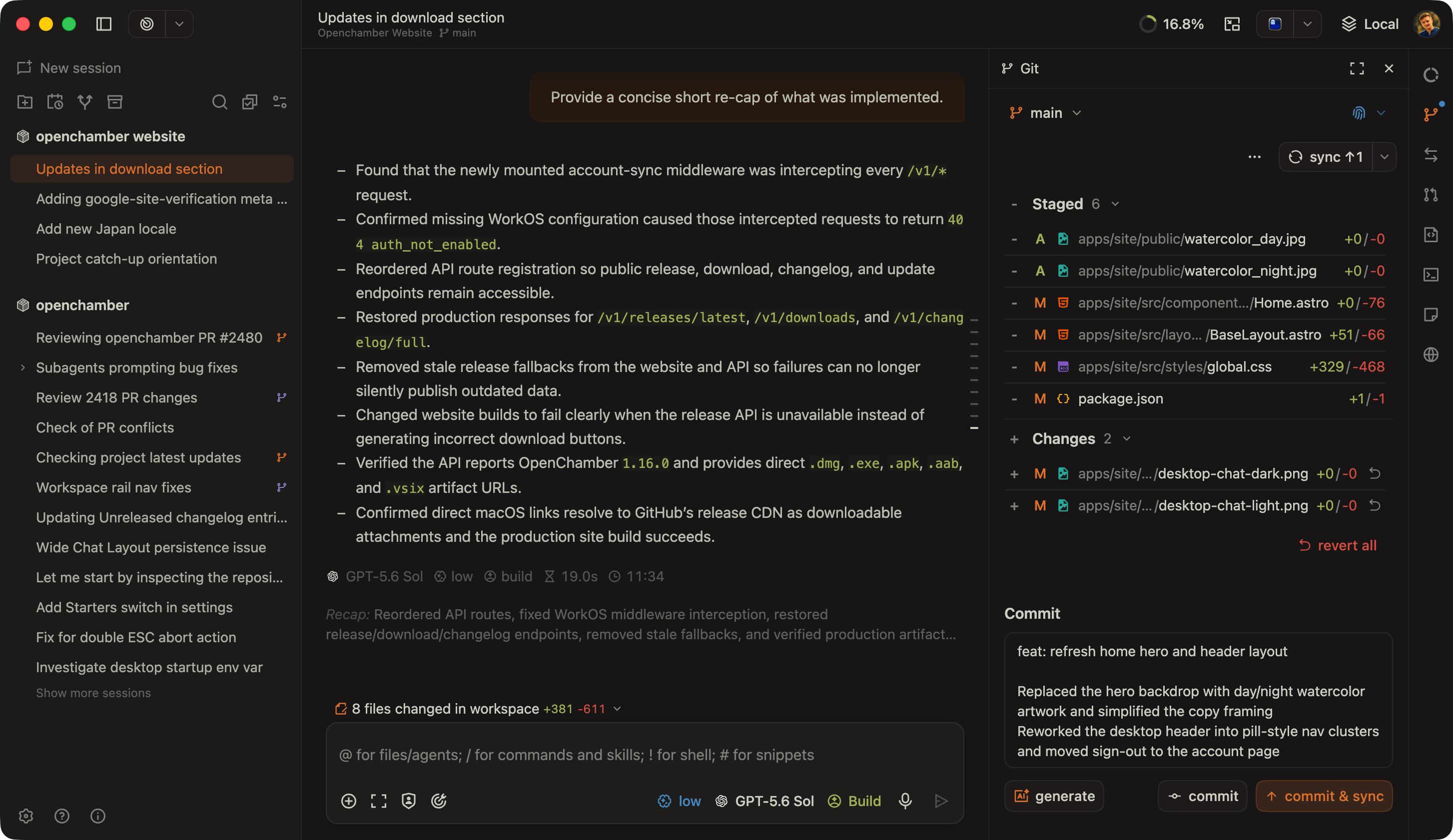 OpenChamber Chat