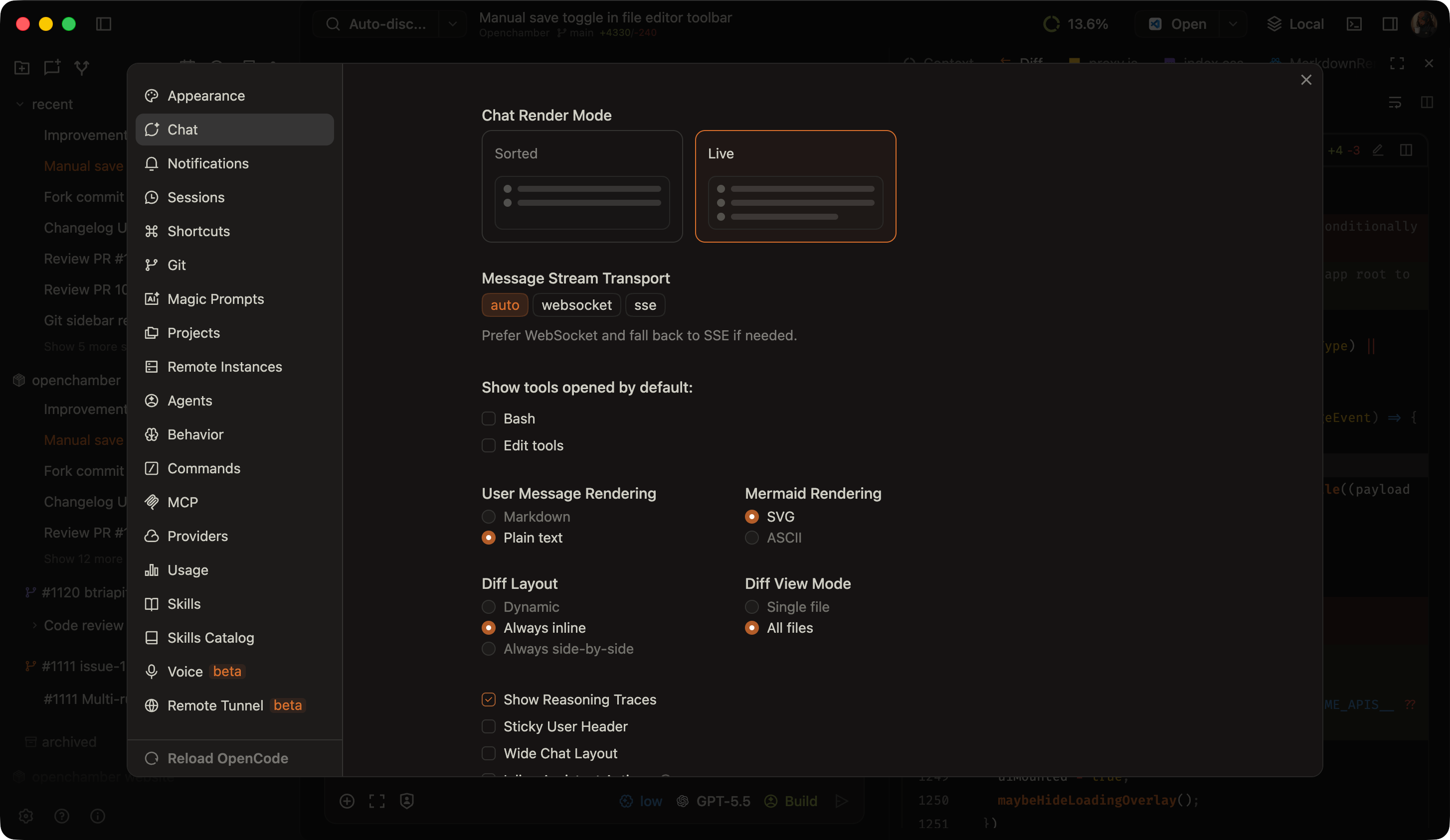 Settings